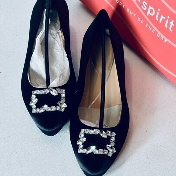 EASY SPIRIT Women's Carisma Pointy Toe Slip-on Dress Pumps shoes BLACK S… - Picture 9 of 11